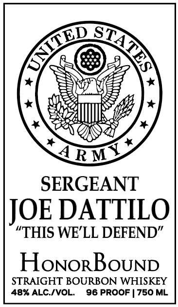 Joe Dattilo Custom Army 250th Anniversary Whiskey Bottle