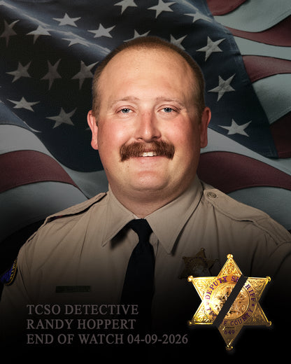 Detective Randy Hoppert - Tulare County Sheriff's Office - Memorial Whiskey Bottle