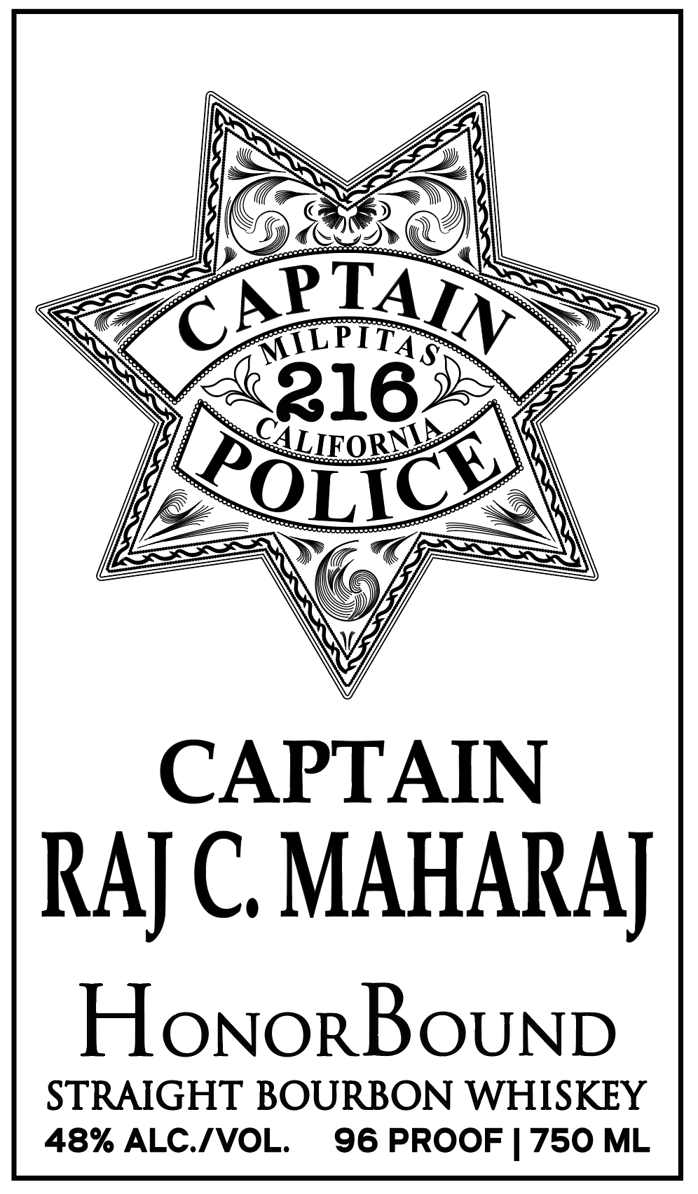 Milpitas Raj Maharaj Whiskey Bottle