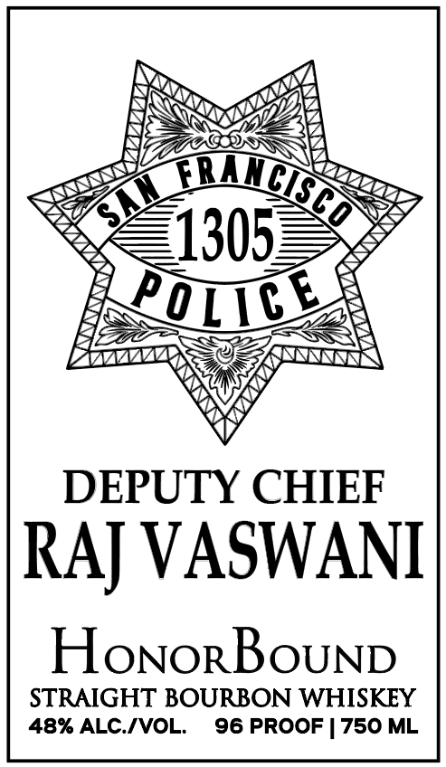 San Francisco PD Raj Vaswani Whiskey Bottle